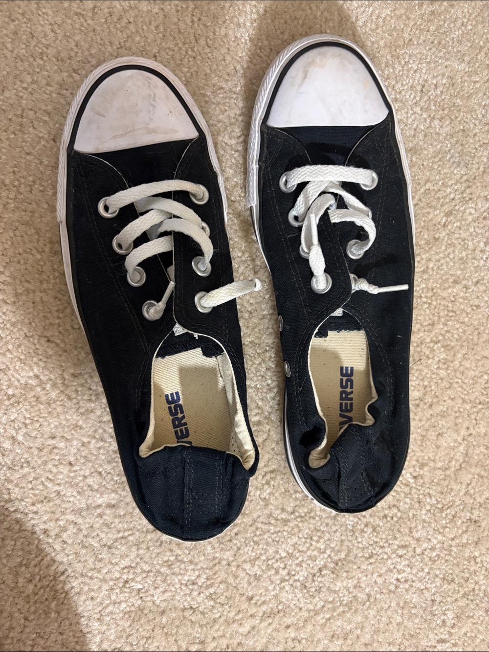 Converse Men’s Low Top Canvas Sneakers - Black & White